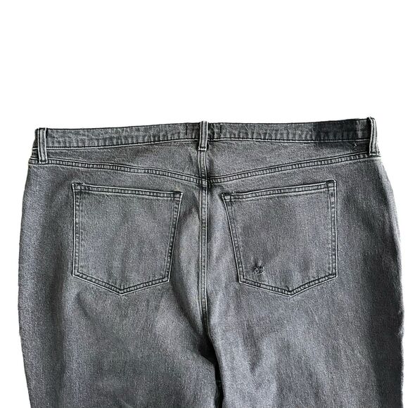 Abercrombie & Fitch Black Grey Curve Love High Rise 90s Relaxed Jeans 36/22R NEW - Picture 5 of 13